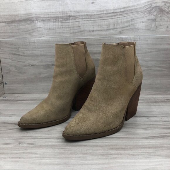 BP Ankle Boots Women’s 8 Lex Brown Suede Chelsea Slip On Booties - Picture 3 of 12